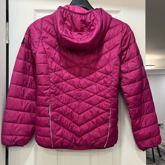 Lole Girls Magenta Lightweight Down Jacket Warm Hooded Puffer Coat Large Size - Picture 2 of 8